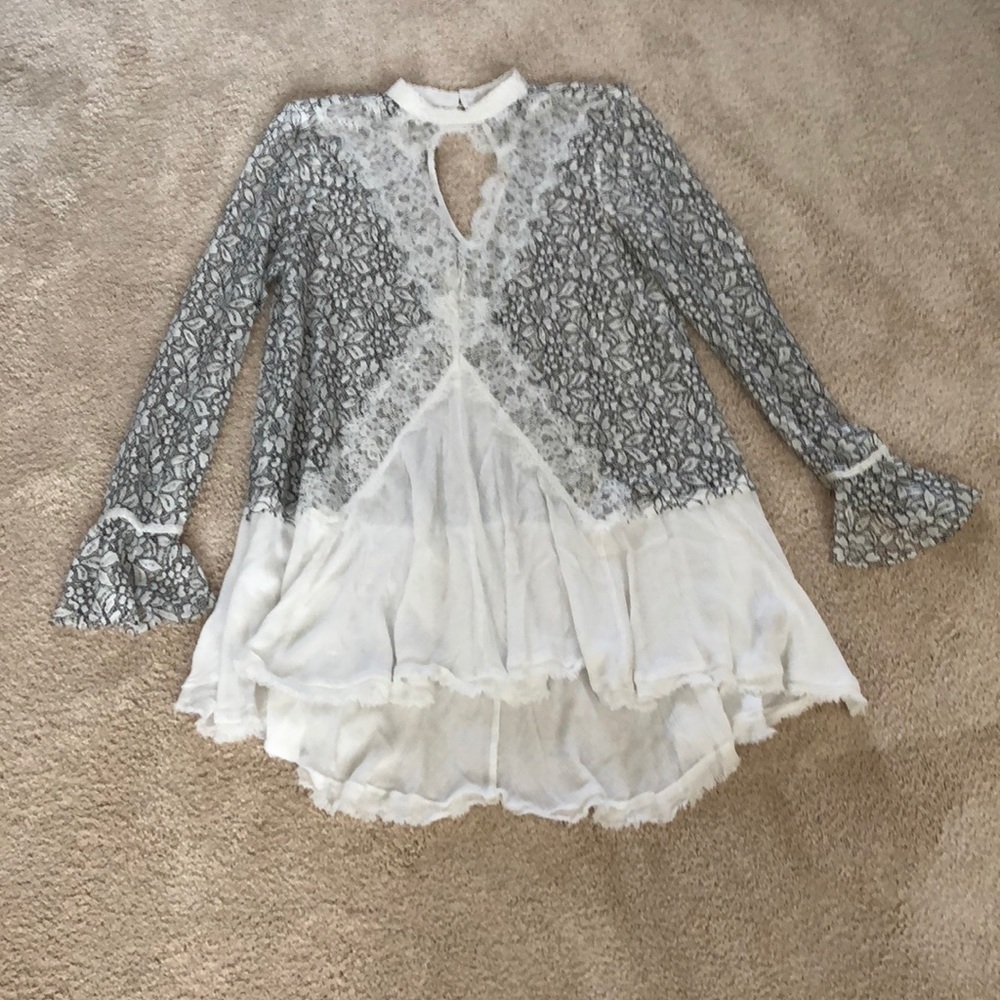 Free People Secret Origins Pieced Lace Tunic - Picture 4 of 6